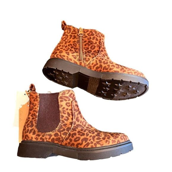 Cat & Jack Leopard Print Booties‎ Children's Size 2 - Picture 4 of 4
